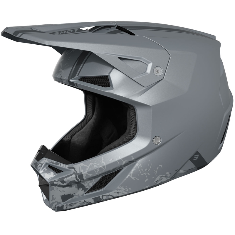Casco da motocross Shot Speed Battle grigio opaco