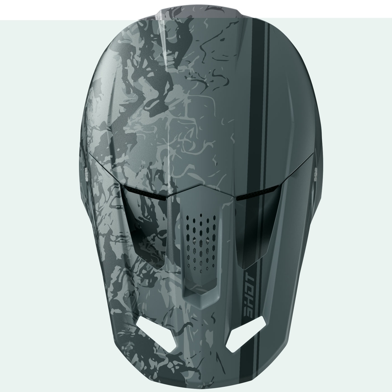 Casco da motocross Shot Speed Battle grigio opaco