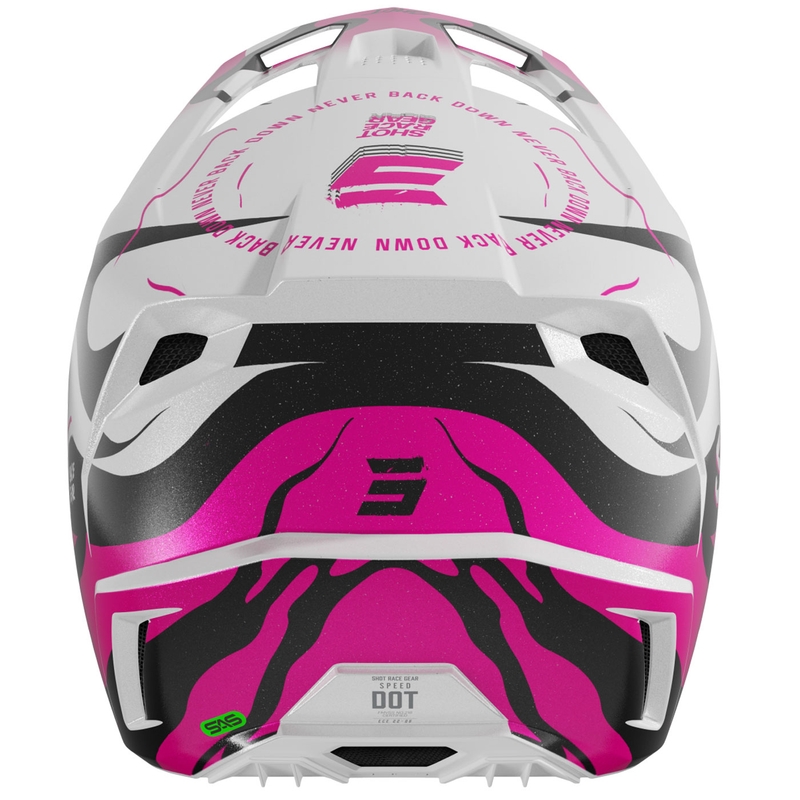 Casco da motocross Shot Speed Beast rosa perla