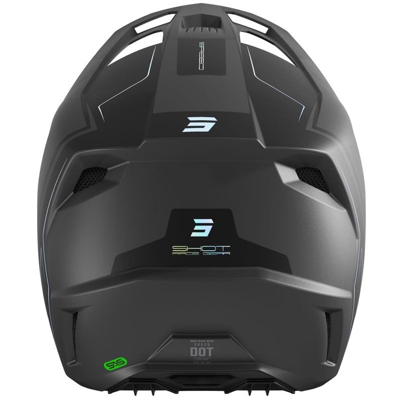 Casco da motocross Shot Speed Fury grigio opaco