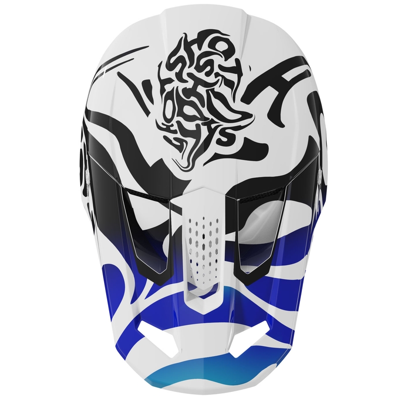 Casco da motocross Shot Speed Ghost blu lucido