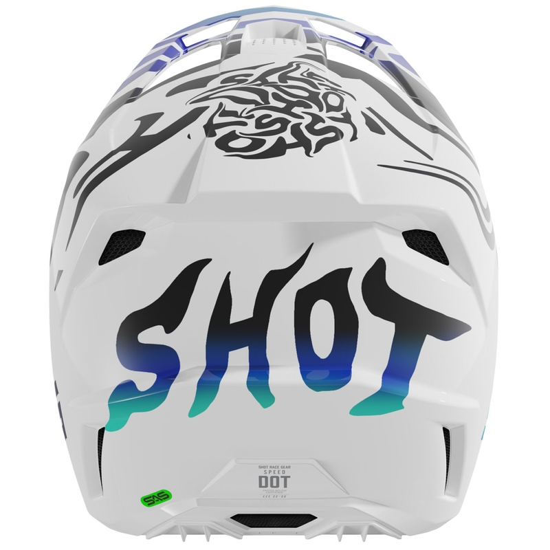 Casco da motocross Shot Speed Ghost blu lucido