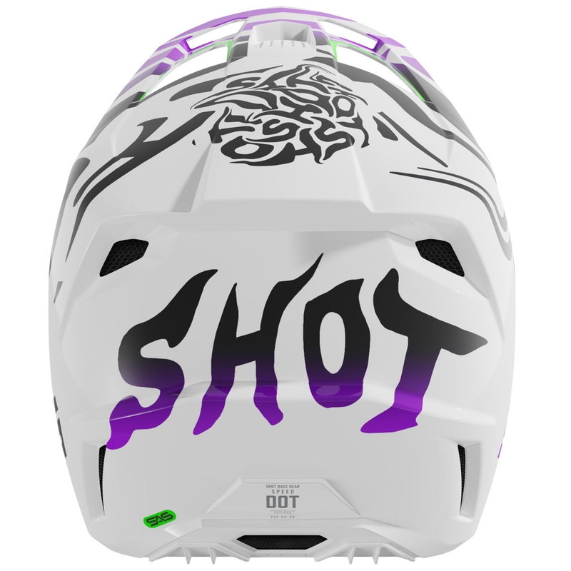 Casco da motocross Shot Speed Ghost viola lucido