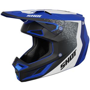 Casco da motocross Shot Speed Hybrid blu opaco