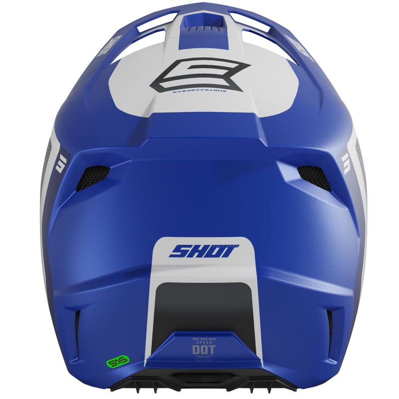 Casco da motocross Shot Speed Hybrid blu opaco