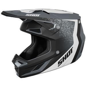 Casco da motocross Shot Speed Hybrid grigio opaco