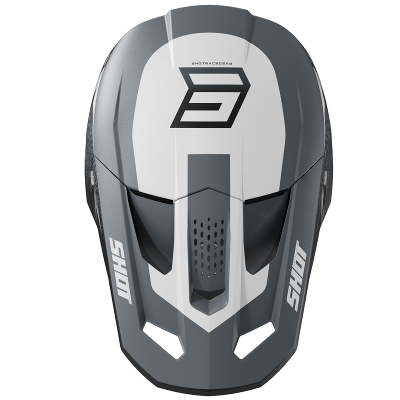 Casco da motocross Shot Speed Hybrid grigio opaco