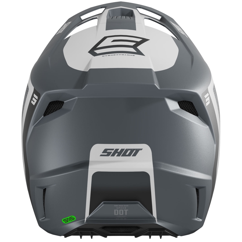 Casco da motocross Shot Speed Hybrid grigio opaco