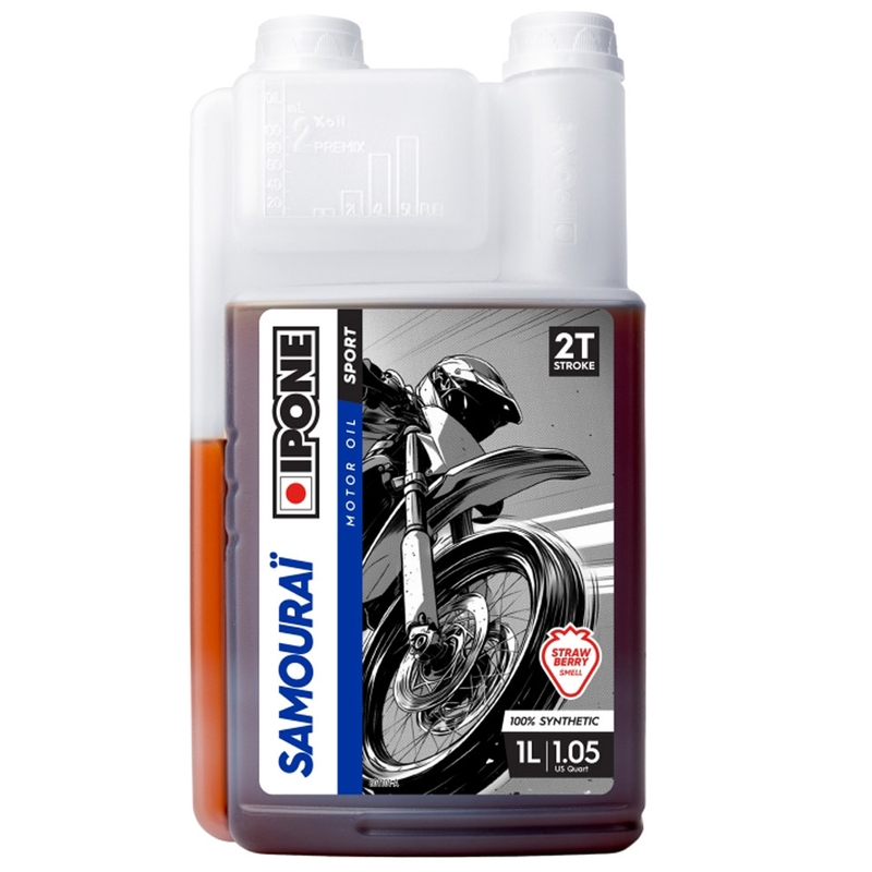 Olio motore sintetico Ipone Samourai Racing 2T 1 l fragola