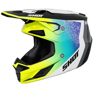 Casco da motocross Shot Speed Hybrid giallo fluo lucido