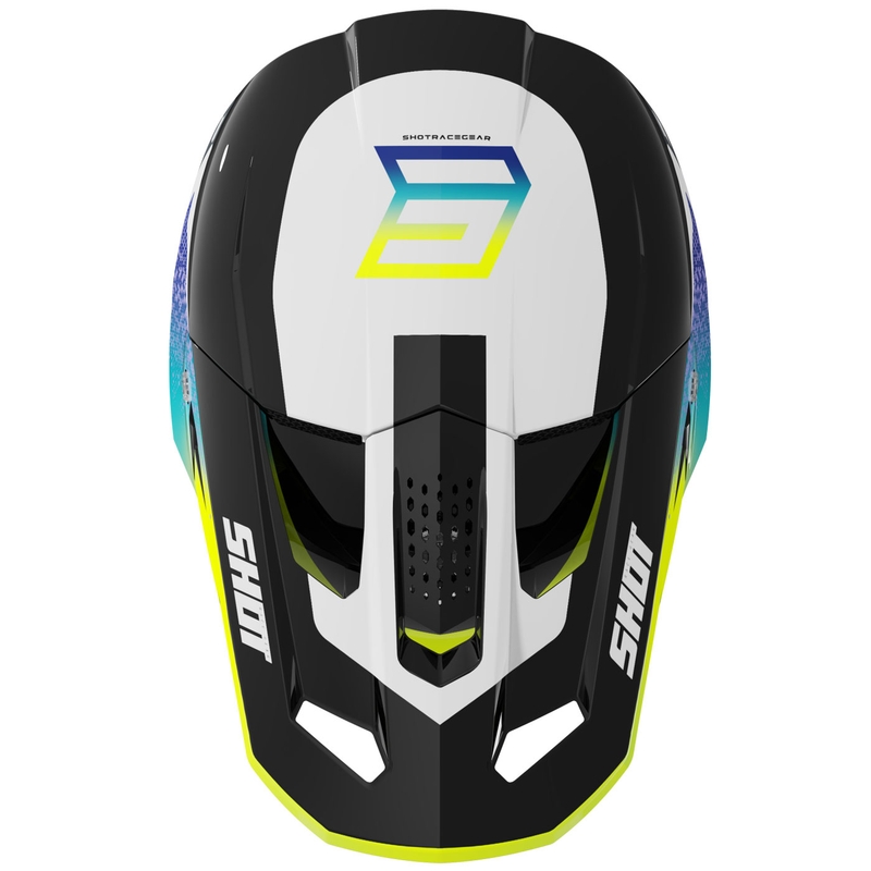 Casco da motocross Shot Speed Hybrid giallo fluo lucido