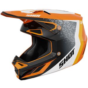 Casco da motocross Shot Speed Hybrid arancione lucido