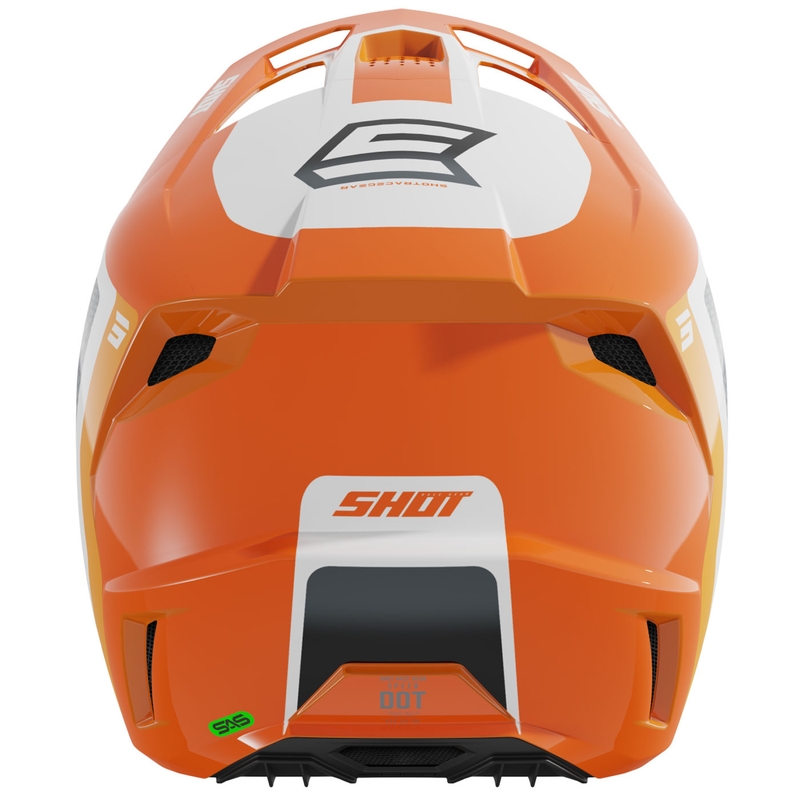 Casco da motocross Shot Speed Hybrid arancione lucido