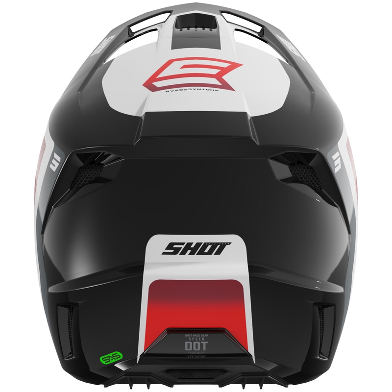 Casco da motocross Shot Speed Hybrid rosso lucido