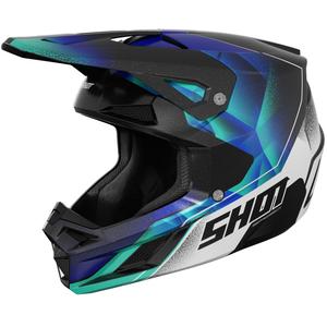 Casco da motocross Shot Speed Olymp blu perla