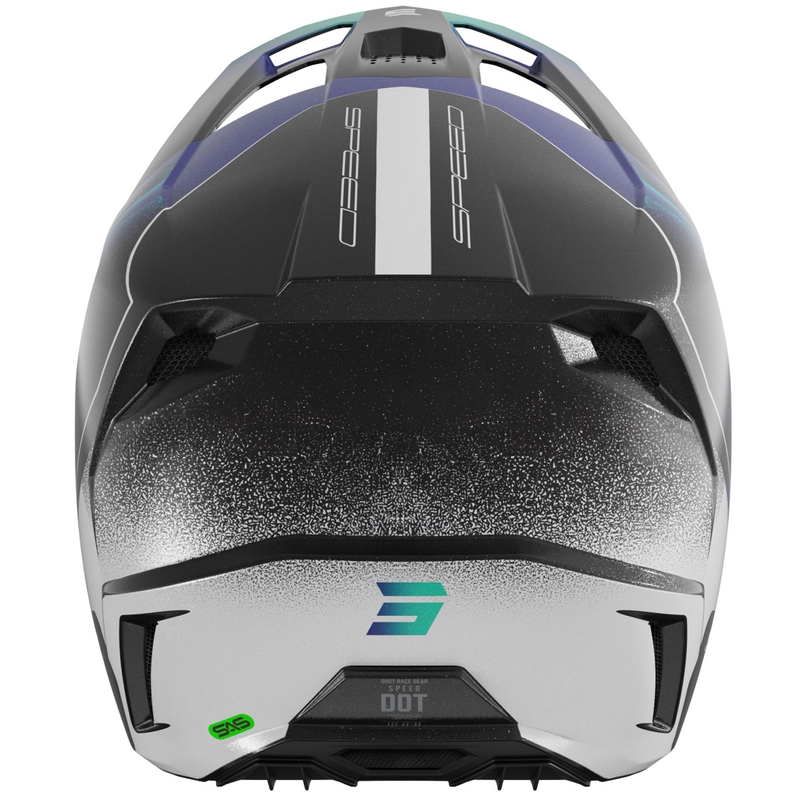 Casco da motocross Shot Speed Olymp blu perla