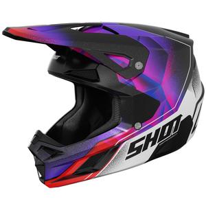Casco da motocross Shot Speed Olymp viola perla