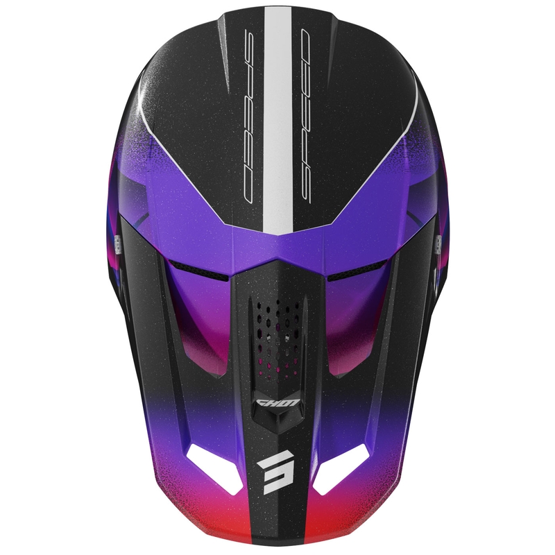 Casco da motocross Shot Speed Olymp viola perla