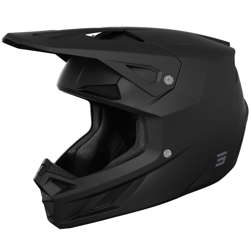 Casco da motocross Shot Speed Solid nero opaco
