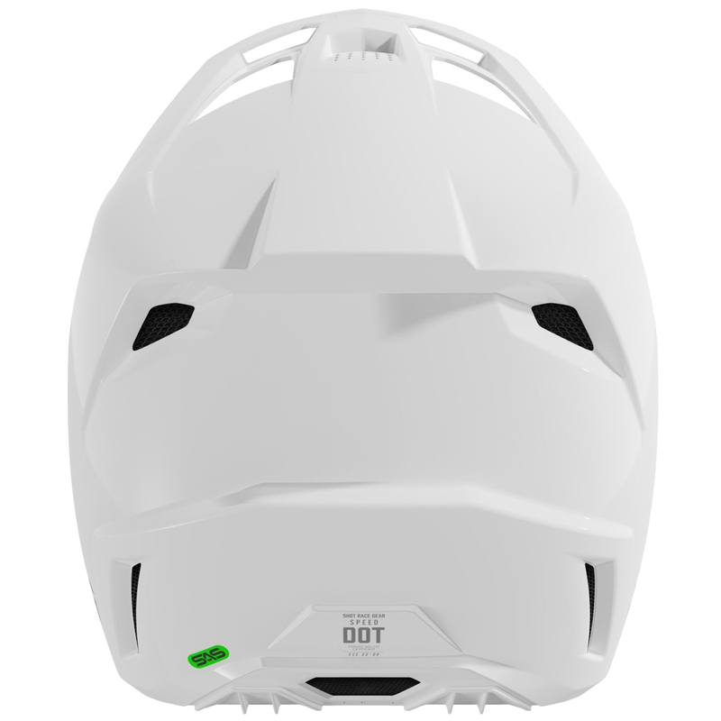 Casco da motocross Shot Speed Solid bianco lucido
