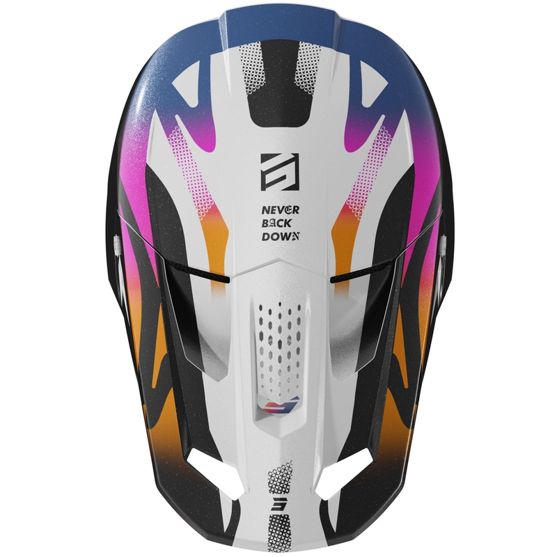 Casco da motocross Shot Speed Wave pearl nero-bianco