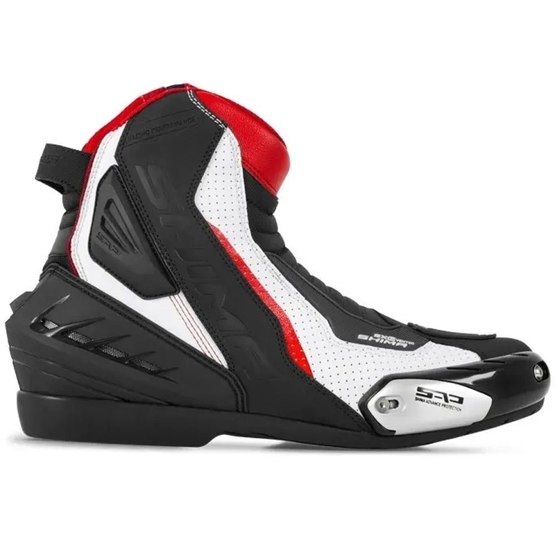 Stivali da moto Shima SX-6 neri-bianchi-rossi