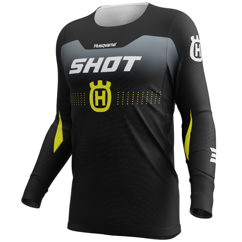 Maglia motocross Shot Aerolite HVA 26 nero-grigio