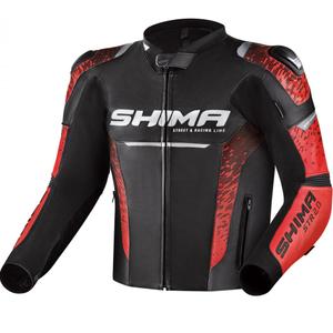Giacca da moto Shima STR 2.0 nera-rossa