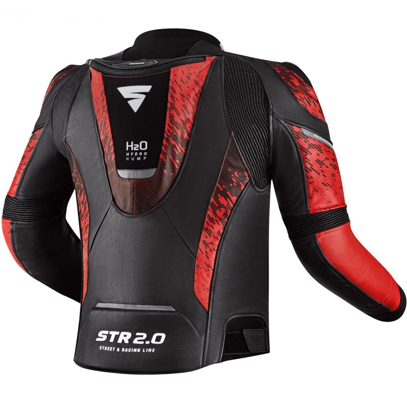 Giacca da moto Shima STR 2.0 nera-rossa