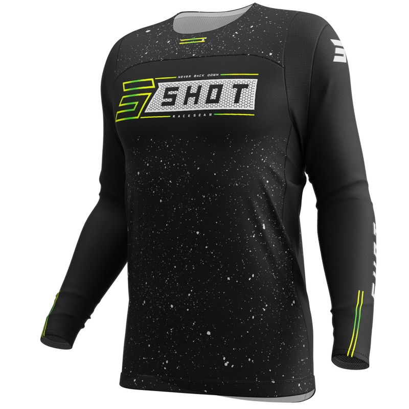 Maglia da motocross Shot Contact Art nera