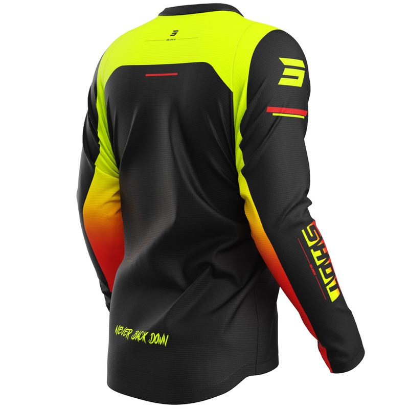 Maglia da motocross Shot Devo Block giallo fluo