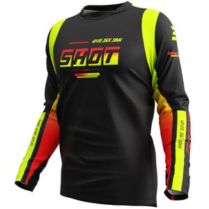 Maglia da motocross Shot Devo Block giallo fluo