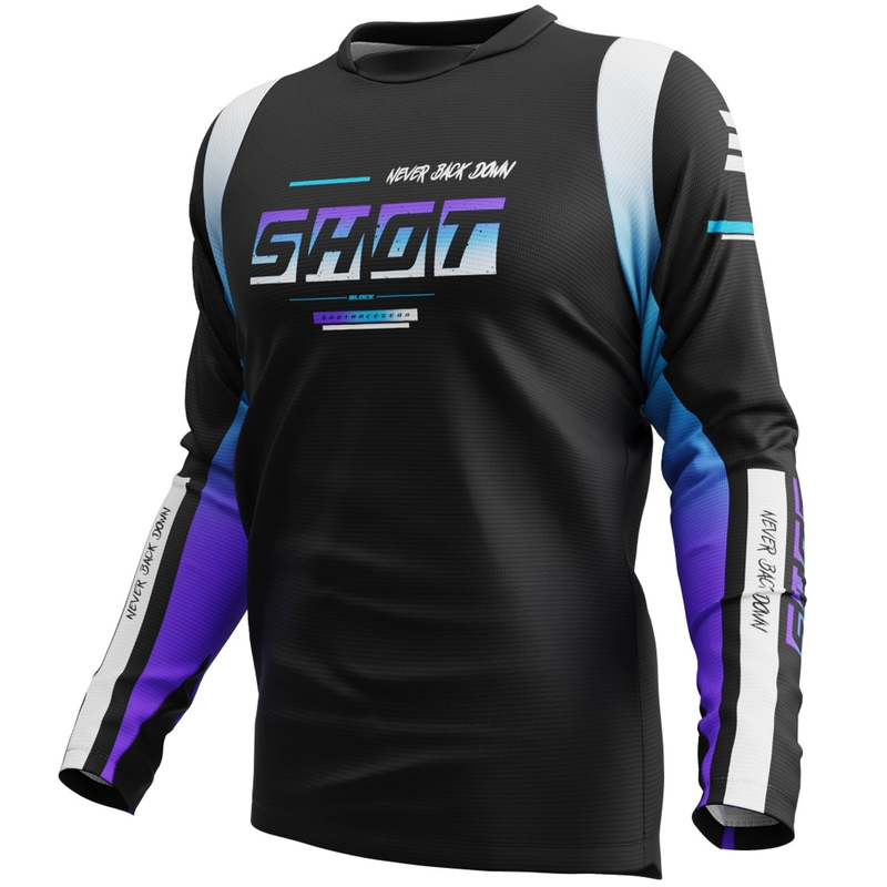 Maglia da motocross Shot Devo Block viola