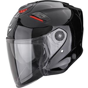 Casco da moto Scorpion EXO-GT Jet Solid Open Face Nero metallizzato
