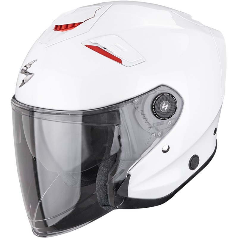 Casco da moto Scorpion EXO-GT Jet Solid Open Face Bianco Perla