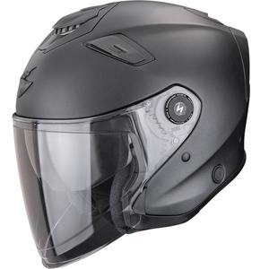 Casco da moto Scorpion EXO-GT Jet Solid Open Face Nero Perla Opaco