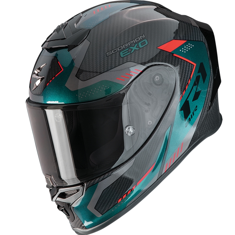 Casco integrale da moto Scorpion EXO-R1 EVO II Carbon Air Propel Nero-Verde