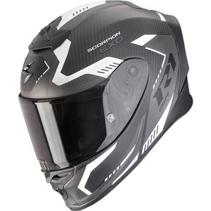 Casco integrale da moto Scorpion EXO-R1 EVO II Carbon Air Propel Nero opaco-Argento