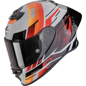 Casco integrale da moto Scorpion EXO-R1 EVO II Air Adrenaline grigio-rosso-arancione