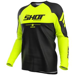 Maglia da motocross Shot Draw Private giallo fluo