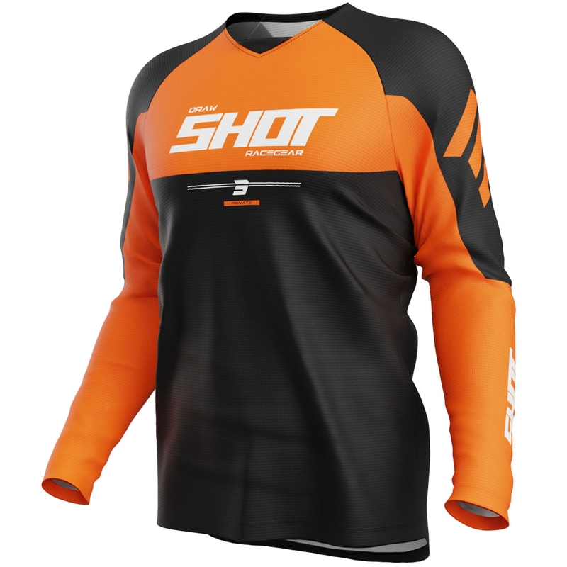 Maglia da motocross Shot Draw Private arancione