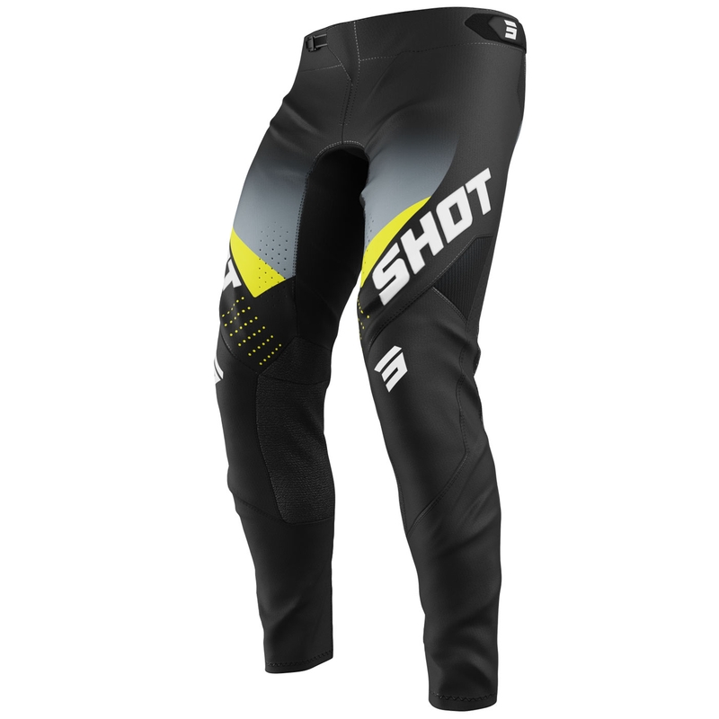 Pantaloni da motocross Shot Aerolite HVA 26 neri-grigi