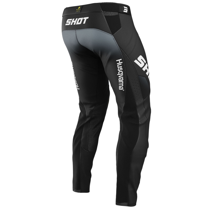 Pantaloni da motocross Shot Aerolite HVA 26 neri-grigi