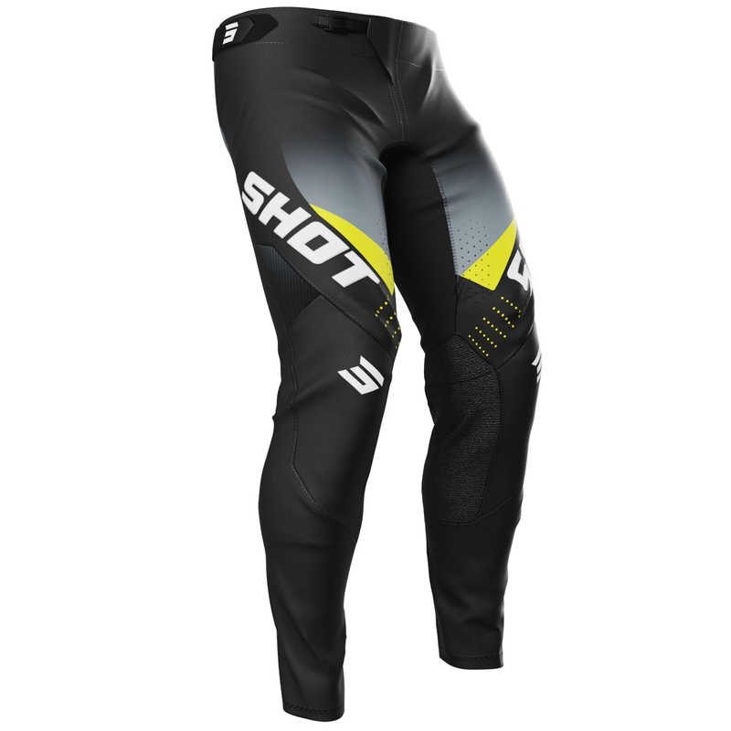 Pantaloni da motocross Shot Aerolite HVA 26 neri-grigi