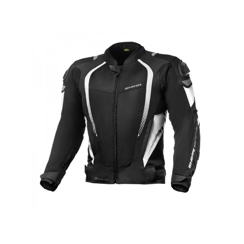Giacca da moto Shima Mesh Pro bianca e nera Saldi