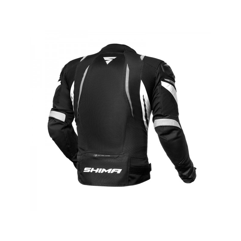 Giacca da moto Shima Mesh Pro bianca e nera Saldi