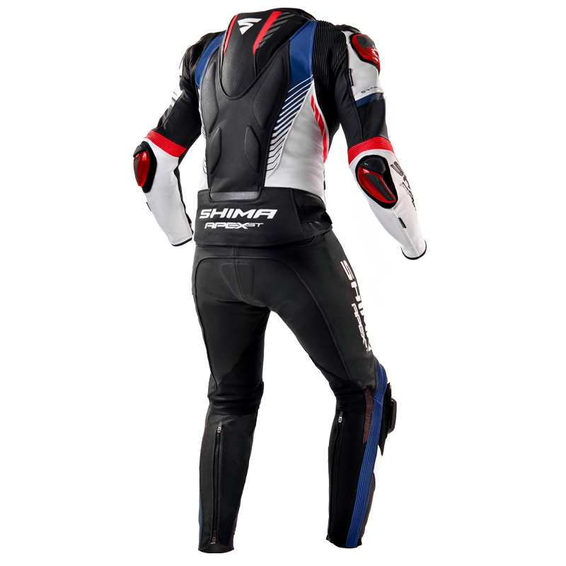 Tuta da moto Shima Apex nero-bianco-rosso Saldi