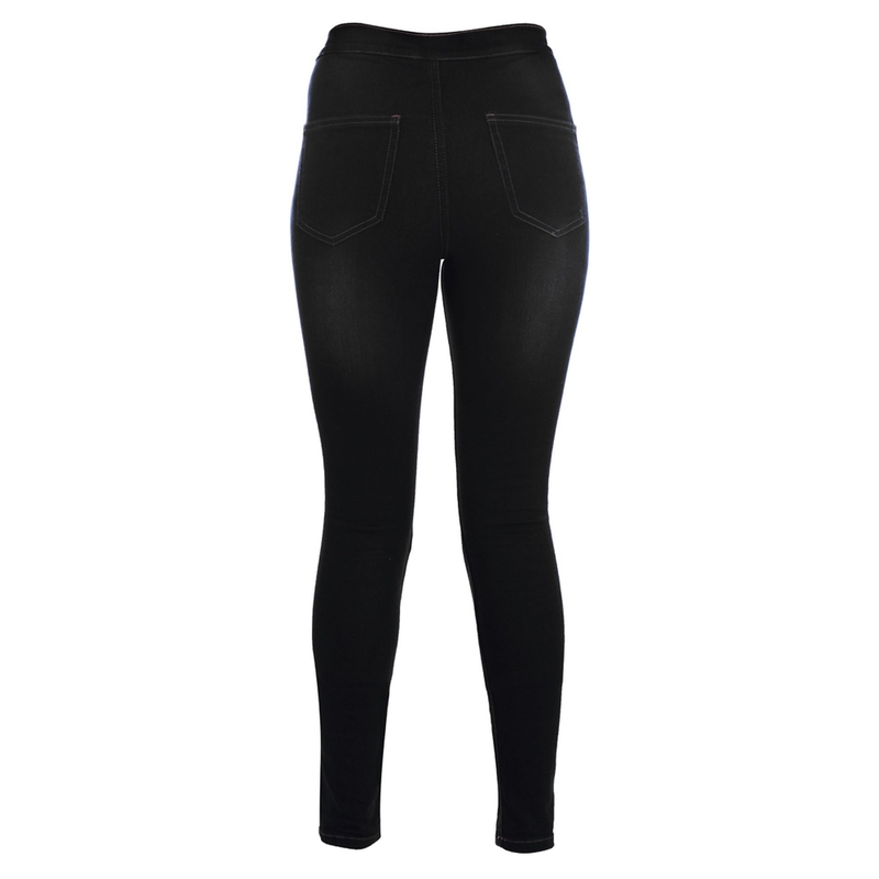 Jeggings Oxford da donna, nero