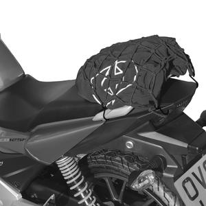 Rete per bagagli Oxford flessibile per motocicli nero riflettente