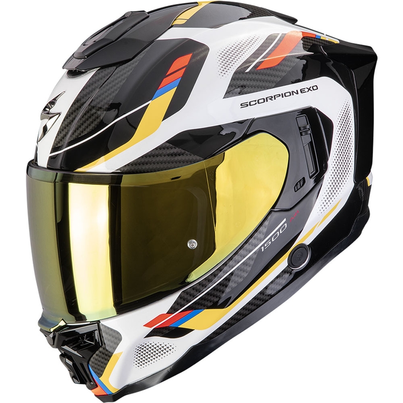 Casco integrale da moto Scorpion EXO-1500 Air Sleek bianco-blu-giallo